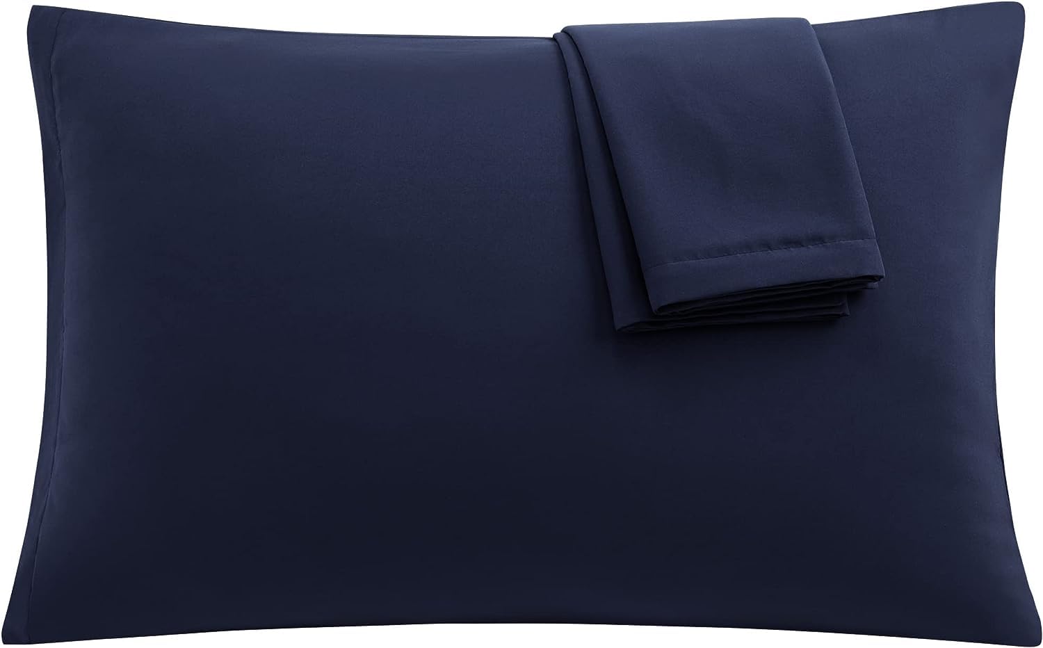 Photo 1 of SAHARBEDDINGS Toddler Travel Pillowcase 12x16 500 Thread Count Pack of 2 Toddler Baby Pillowcases Cover with Envelope 100% Egyptian Cotton (Toddler Travel 12x16 Envelope Closer, Navy Blue)