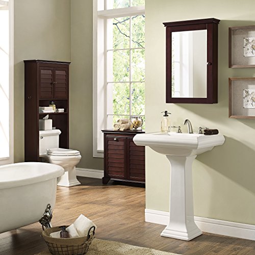 Crosley Furniture Lydia Mirrored Bathroom Wall Espresso