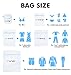 Plusmart Delicate Clothes Wash Bag, Mesh Laundry Bag for Delicates, Lingerie bag, Washing Machine Bag for Baby, Socks, Underwear, Shoes, 14 Pack