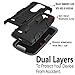LG Escape 2 Case, LG Spirit LTE Case, Starshop [Heavy Duty] Dual Layers with Kickstand and Locking Belt Clip with Premium Screen Protector Black