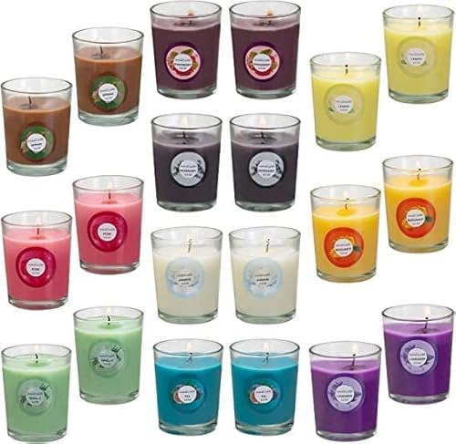 20 Pack Strong Scented Candles Gift Set with 10 Fragrances for
