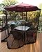 Patio Umbrella Mosquito Netting - Polyester Mesh Screen with Zipper Opening and Water Tube at Base to Hold in Place - Helps Protect from Mosquitoes - Fits 9FT Umbrellas and Patio Tables - Black
