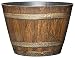 Whiskey Barrel Planter, Distressed Oak, 9" (Durable high density resin construction)
