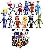 Five Nights at Freddy’s Toys – FNAF Action Figures – Freddy Dolls Cake Toppers – Max Fun Set of 12 Troll Dolls – 100% PVC Material – 4” Tall FNAF Figurines – Cool Present for Videogame Players