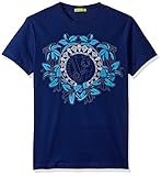 Versace Jeans Men's Graphic Circle Logo T-Shirt, Blue, Medium