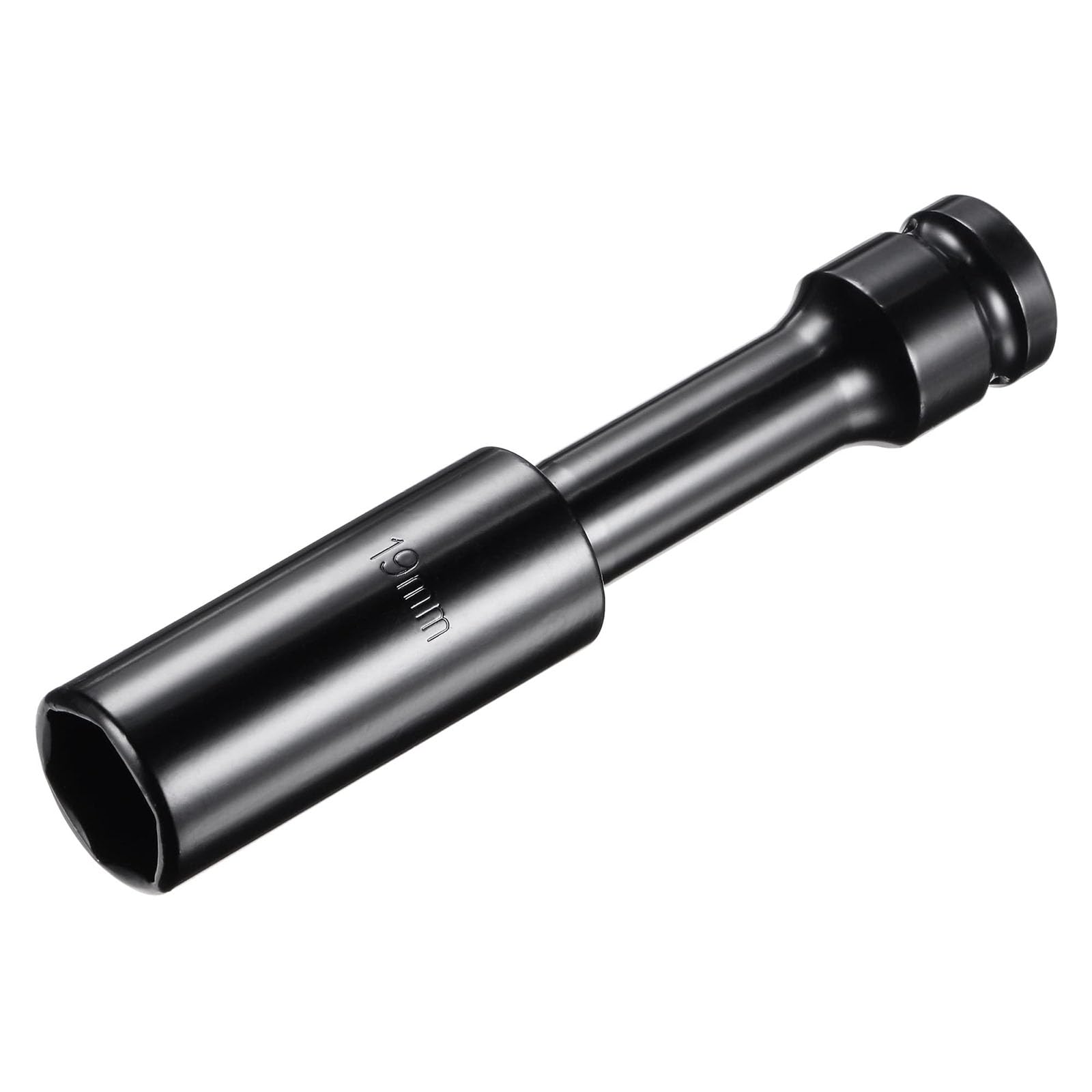 TA-VIGOR Deep Impact Socket, 1/4 Inch Drive by 19mm Deep Impact Socket, Heat-Treated CR-V Steel 19mm Socket, 1/2 Drive 6-Point Socket for Home Car Repair