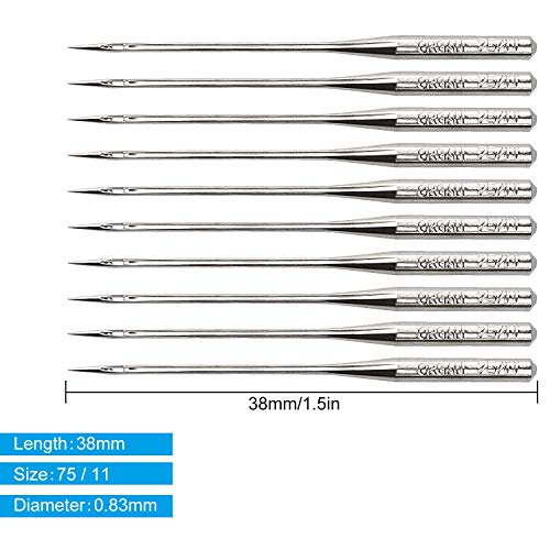50 Pcs Embroidery Sewing Machine Needles Size 75/11 130/705H HAx1
