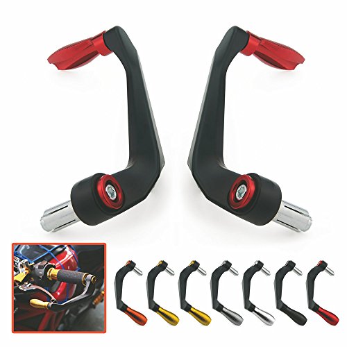 Heinmo Universal New 100% Aluminum Brake Clutch Lever Handguards Protector Hand Guard For Motorcycle Racing Dirt Bike Hand Guards 22mm For most Suzuki Kawasaki Honda Z1000 Yamaha