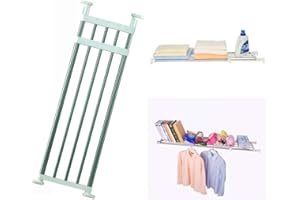 BAOYOUNI Expandable Closet Tension Shelf Adjustable Clothes Storage Rack Hanger Rod Organiser Ivory, 39.76-60.04 Inch