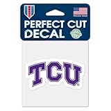 TCU Horned Frogs Primary Logo Perfect Cut Decals 4 x 4 (Colored)