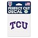 TCU Horned Frogs Primary Logo Perfect Cut Decals 4 x 4 (Colored)