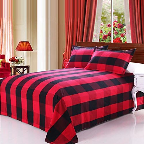 Lattice thickened rough sheets/One piece cotton sheet-F 180x210cm(71x83inch)