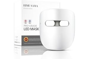 HIME SAMA LED Face Mask, 8 Color LED Mask for Face Skin Care, FSA/HSA Eligible, Red Light Mask for Face, Infrared, Red & Blue Light Mask, Wrinkle Reduction, Wireless. (Miracle ACE RB-050)