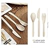 Surmounty Tableware Set 24 Pieces Camping Tableware Picnic Tableware Wheat Straw Dinner Service for 4 People Healthy Crockery Including Plates, Bowls, Cups, Forks, Spoons, Knives