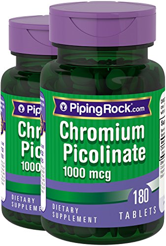 Piping Rock Ultra Chromium Picolinate 1000 mcg 2 Bottles x 180 Quick Release Tablets Dietary Supplement Piping Rock Ultra Chromium Picolinate 1000 mcg 2 Bottles x 180 Quick Release Tablets Dietary Supplement