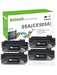 AZTECH - Cartucho de tóner compatible para HP 05A CE505A (4 unidades), color negro