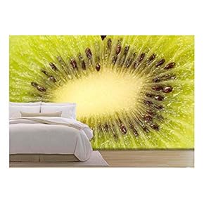 Kiwi Fruit Close Up - Removable Wall Mural | Self-Adhesive Large Wallpaper - 66x96 inches