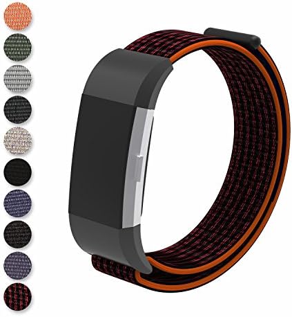 Feskio Fitbit Charge 2 Smartwatch Loop Band, Woven Nylon Band Loopback Closure Wrist Strap Replacement Watch Band Strap Sport Bracelet for Fitbit Charge2 Smartwatch