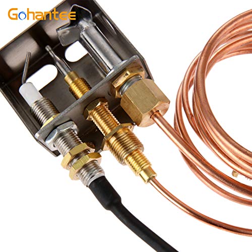 gohantee Propane Gas Part Pilot Burner Assembly Safety Replacement for Propane Igniter Kit Fits for Fire Pits