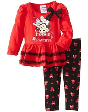Baby Girls' Minnie Mouse 2 Piece Bowtiful Long Sleeve Legging Set