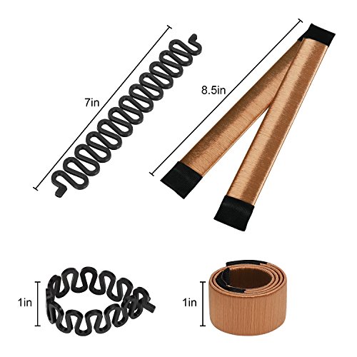 image for Donut Hair Bun Maker Kit, YaFex Hair Styling Disk with DIY French Brai