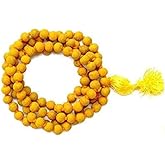 Shiva Lingam Shop Haldi Turmeric Japa Mala – 108+1 Beads Natural Turmeric Rosary for Meditation, Chanting, Healing, Yoga, Spiritual Practice, Pooja Accessories, Hindu Prayer Beads for Peace & Energy