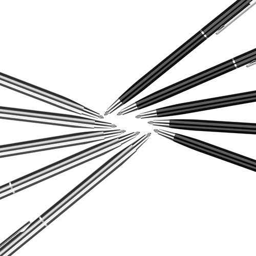 Stylus Pen,PROKING 2 in 1 Capacitive Stylus Ballpoint Pen for Universal Touch Screens Devices Stylus Pens for iPad,iPhone,Kindle,Samsung,HTC,Tablets(Black,Silver)