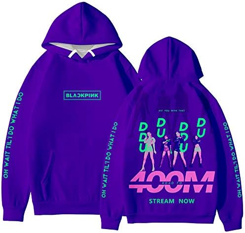 Xsayjia Blackpink Korean Women's Combination 3D Digital Printing Hooded Sweater Men and Women Blackpink Hoodie Kpop Hip Hop Sweatshirt