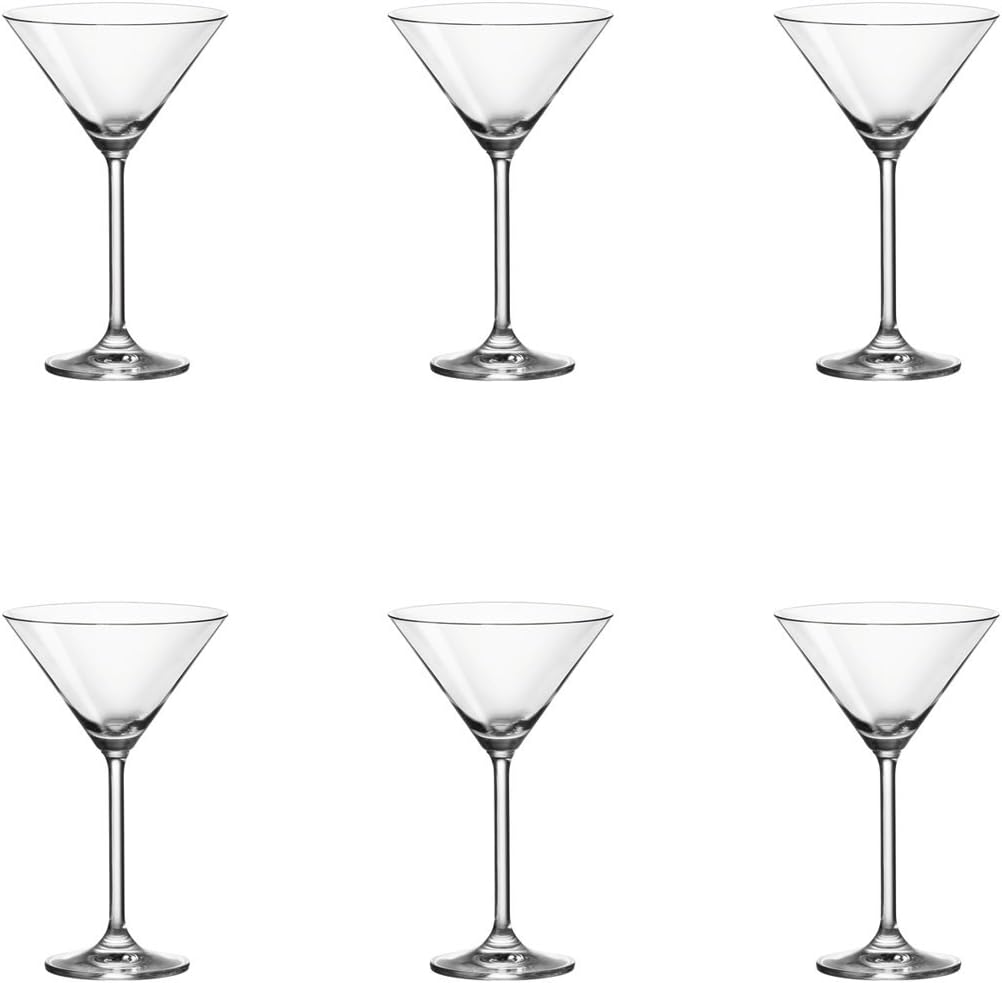Leonardo Daily Cocktail-Gläser, Cocktail-Glas mit Stiel, spülmaschinenfeste Cocktail-Kelche, 6er Set, 270 ml, 063320