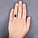 chimoda Sterling Silver Rings for Men - Cuban Link Mens Sterling Silver Ring with Black Onyx Stone, Anillos Para Hombre (9)