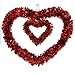 Valentines Wreath Decorations 3 Pack 12 inch Red Decor Heart Garlands Artificial Party Decorations for Kitchen Lawn & Patio Holiday Outdoor indoor Decor, Heart Shaped Wedding Wreath by Gift Boutique