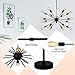 VINLUZ Modern Farmhouse Chandelier Lighting-18 Lights Sputnik Chandelier Black Industrial Pendant Semi-Flush Mount Ceiling Light Fixture