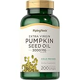 Piping Rock Pumpkin Seed Oil Capsules 3000mg | 200 Count | Cold Pressed Herbal Supplement | Extra Virgin | Non-GMO, Gluten Fr