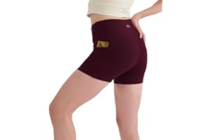ALONG FIT 5" 11" High Waisted Biker Shorts for Women with Pockets Workout Gym Yoga Compression Short Squat Proof Leggings