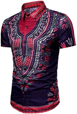 Coper T-shirt,Mens Hipster African Dashiki Top Shirts Hip Hop Blouse