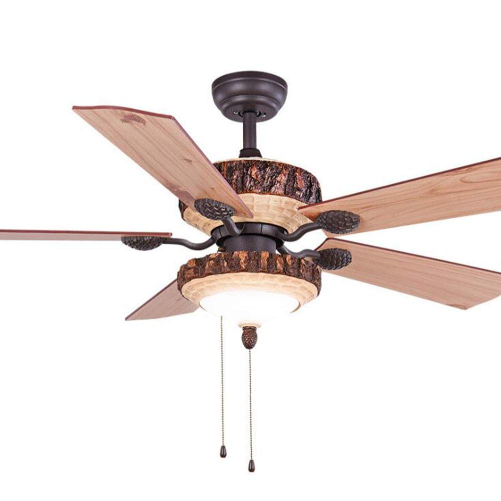 Amazon Com Boyi Ceiling Fan With Light Lamp 132cm Retro Resin