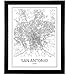 San Antonio Map San Antonio Poster City Map Posters Texas City Texas Map San Antonio Modern Map Art Black and White Map Wall Art Texas Map Art Scandinavian Poster 8x10