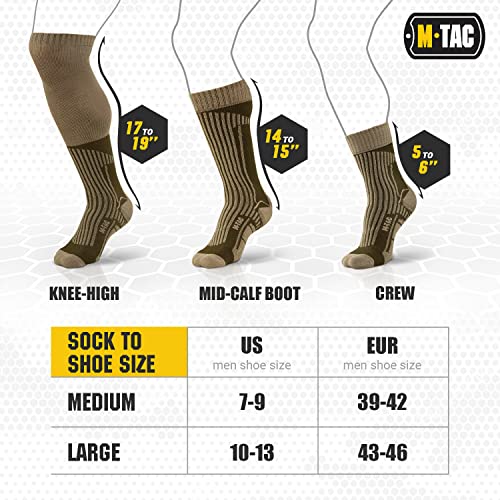 MTac Knee High Tactical Socks 2 Pack Military Lightweight Coolmax