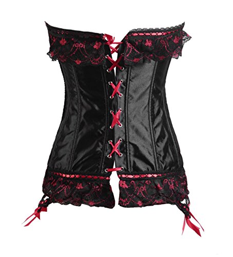 Blidece-Womens-Sexy-Bow-Lace-Corset-Bustier-Bodyshaper-Top-Bodice-S-6XL