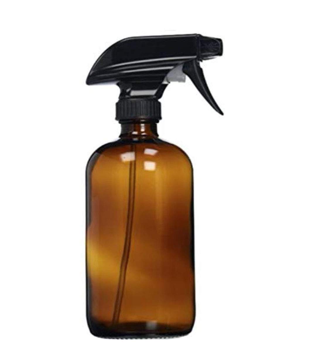 Empty Amber Glass Spray Bottle - Large Capacity 8oz 250ml Refillable Container Durable Black Trigger Mist Sprayer Great for Essential Oils Homemade Cleaning Products Aromatherapy
