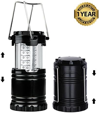 Camping Lanterns Ultra Bright LED Portable Collapsible Lantern Lighting Battery Powered for Outdoor Night Hiking Fishing Emergencies Outages Storms Hurricanes Equipment Water Resistant
