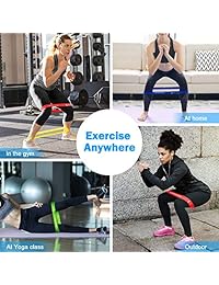 LETSCOM Bandas de resistencia, bandas de resistencia para ejercicios, gimnasio en casa, bandas de ejercicio para entrenamiento de resistencia, entrenamiento de movilidad fuerte, terapia física, rehab, pilates, yoga, bolsa de transporte