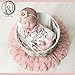 Handcraft Soft Chiffon Round Flower Blanket Newborn Photography Props
