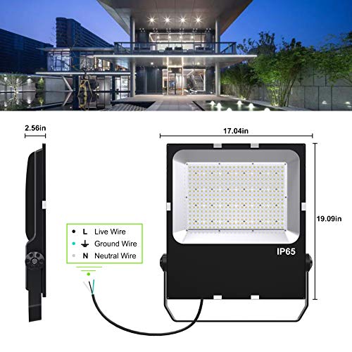LED Flood Light 300W, 36000LM Stadium Lights Outdoor 5000K Daylight