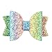 XIMA 12pcs Glitter Sparkly Bows Clips for Girls Hair Pin Rainbow Hair Bows for Hair Accessoires (12pcs-Glitter Rainbow bow clip)