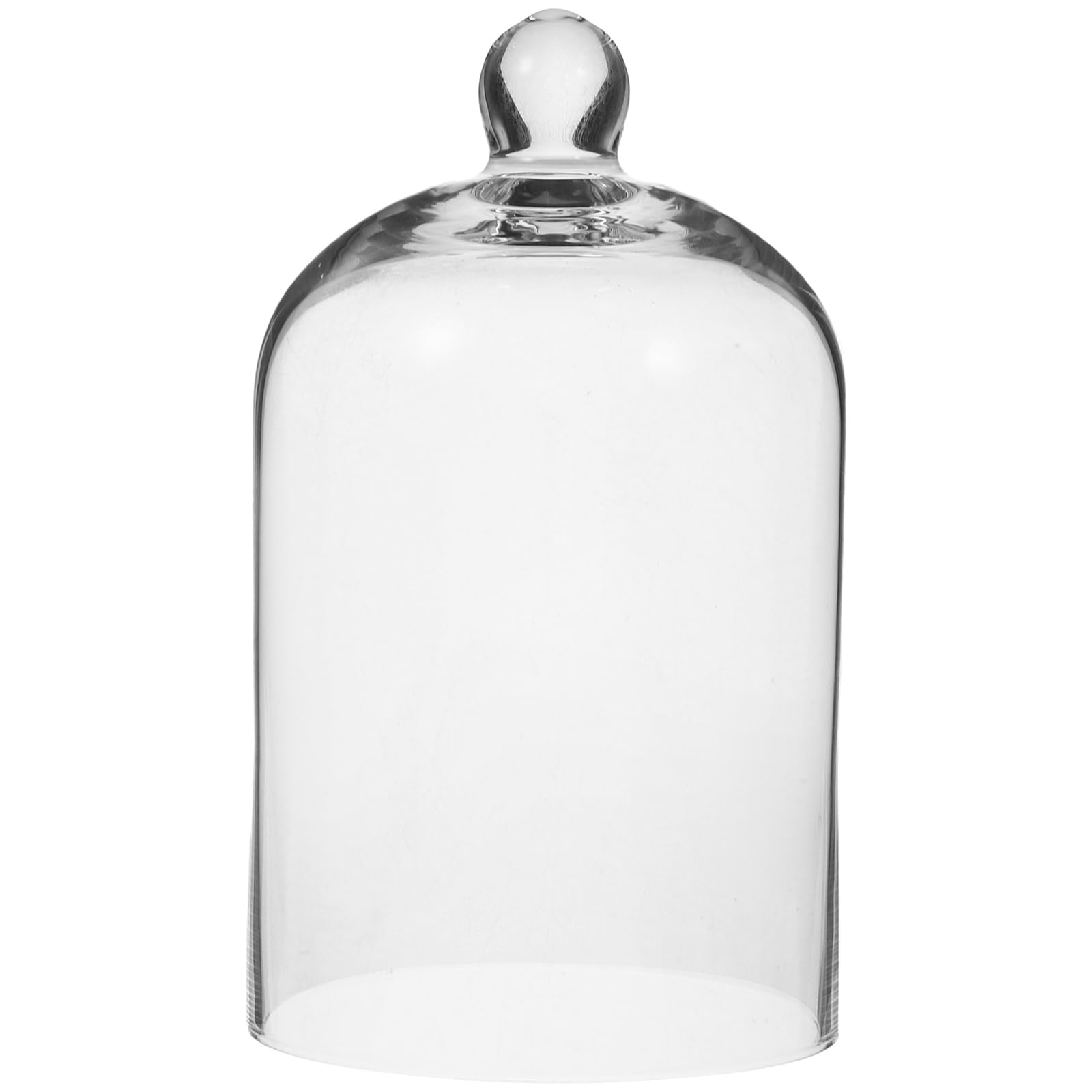Cabilock Glass Cloche Dome Cover, Decorative Clear Display Bell Jar for Aromatherapy Eternal Flower Plant Collection Figure Display, Dustproof Glass Dome Cloche for Home Decoration and Gift Packaging