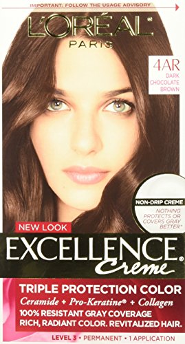 L'Oreal Paris Excellence Creme, 4AR Dark Chocolate Brown