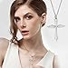 Cremation Jewelry - Angel wings Cross Necklace【Memorial Urn Necklace】 Religious Cremation Ashes Keepsake Jewelry Cremation Keepsake Free +20 Inch Chain+fill kit