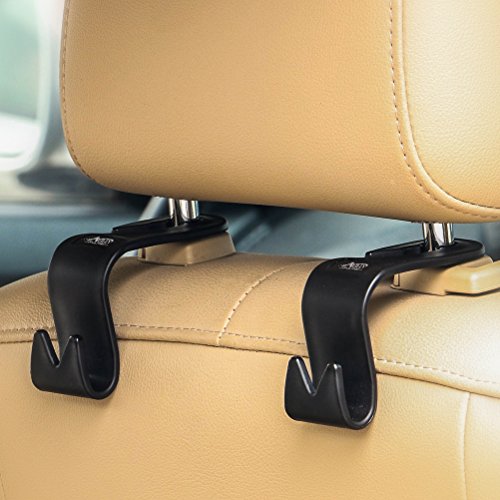 image for AULLY PARK Car Back Seat Headrest Hanger Holder Hooks for Bag Purse (B