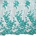 Aisunne African Lace Fabrics Classics Nigerian French Lace Fabric 5 Yards with Fashion Rhinestones and Embroidered Beading Flower for Wedding Party Dresses (Green)